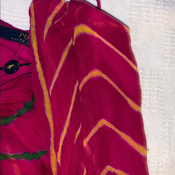 NWT Polo Ralph Lauren Pink Multi Strapless Dress - Picture 5 of 8